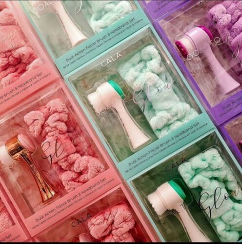 Cala Goal To Glow Dual Action Facial Brush & Headband Set