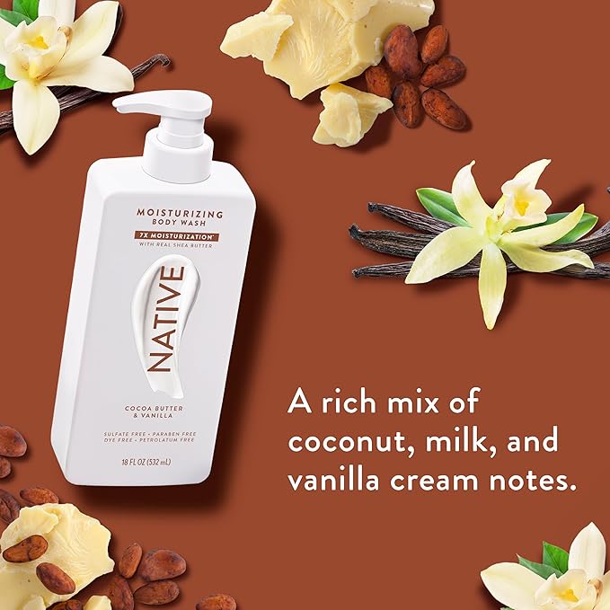 Native Moisturizing Body Wash – Cocoa Butter & Vanilla